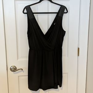 Black dress with fun shoulder detail